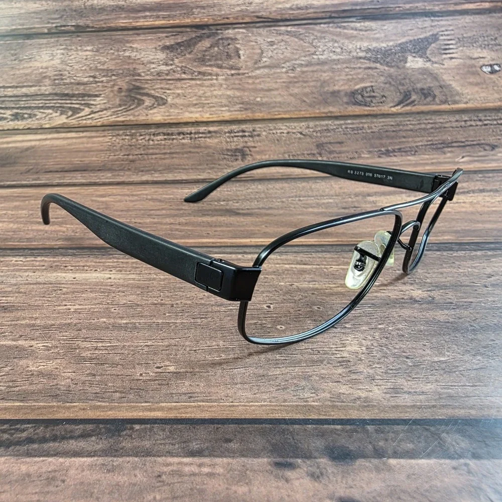 Ray-Ban Eyeglasses RB3273 Mens Size 57-17 Metal Rectangle Frame Made in Italy
